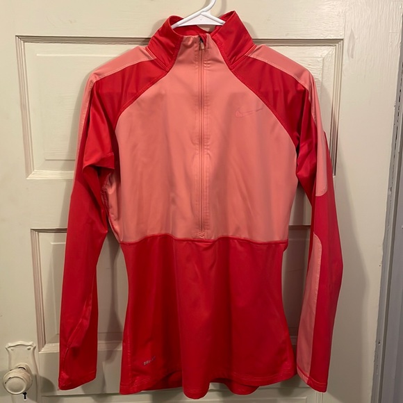 Nike Jackets & Blazers - Nike Pro Dri Fit Half Zip Fleece Lined Pullover; Ladies Size Large